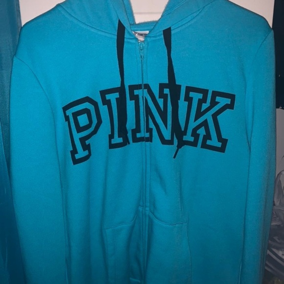 Vs pink hoodie in color Turquoise size L - Picture 1 of 1
